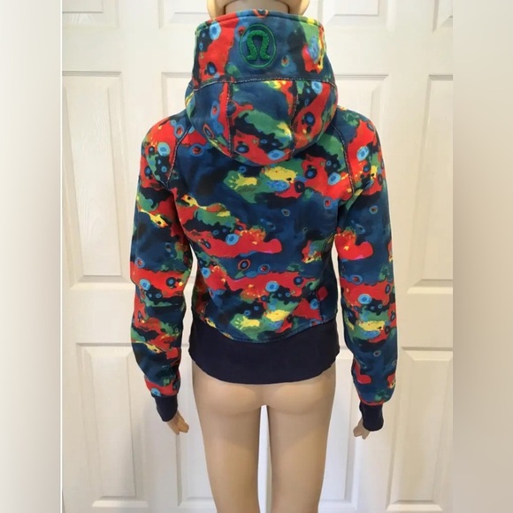 LULULEMON RARE Vintage Scuba Hoodie Full Zip Size 6 Multicolor - Picture 2 of 12